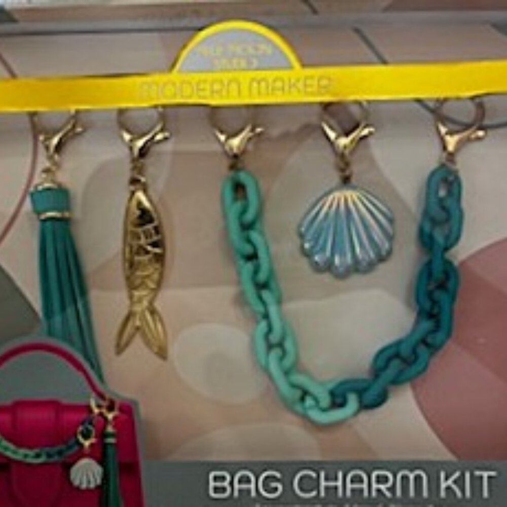 Modern Maker brand handbag charm 'kit' in nautical inspired charms New in Box